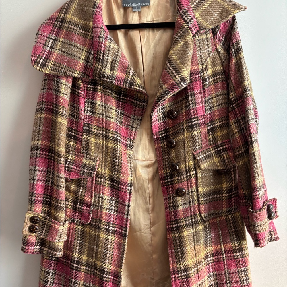 Vivienne Westwood Pink and Brown Plaid Trench Coat